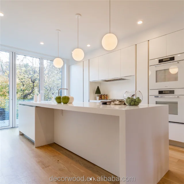 White High Gloss Free Design Lacquer Painting Modern Kitchen Cabinets for Apartment