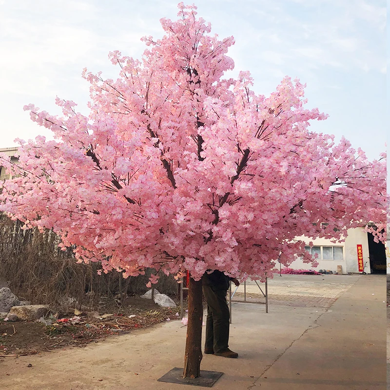 China Makes Large Artificial Cherry Tree Romantic White pink Wedding Decoration Tree Indoor Outdoor Fake Peach Tree