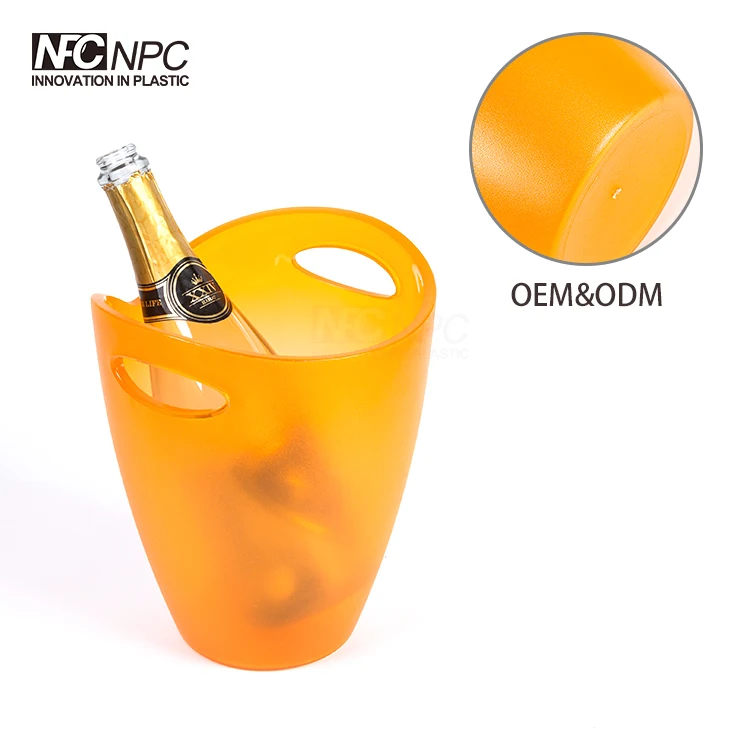 Logo Printed Customized Unbreakable 10L Ball Shaped Ice Bucket for Vodka Bottles