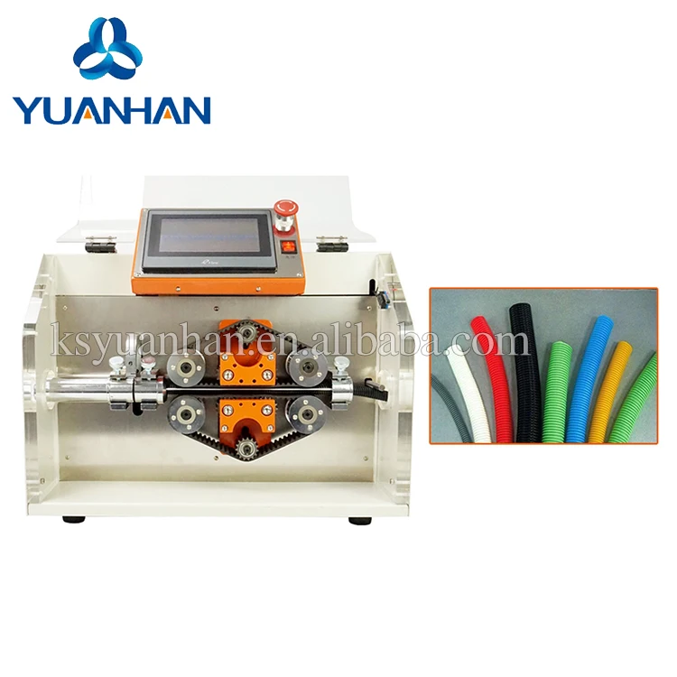 High Precision Tube Cutting Machine With Rotary Blades Knife Corrugated PE PVC Plastic Hose Cutter