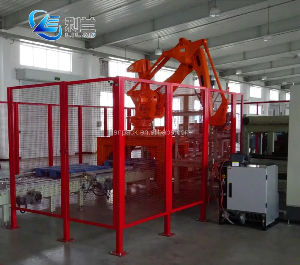 Full Automatic Robot Palletizer System for Cartons Bags Barrels Palletizing Machine
