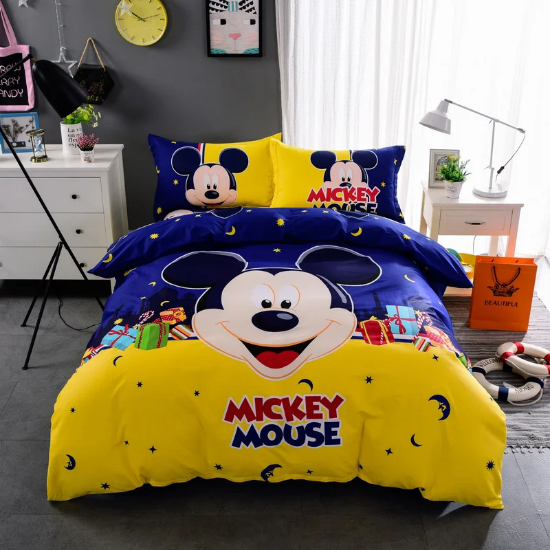 Mouse Cartoon Printed 100% Cotton Bed Sheet Bedding Set - Buy Cotton Bed  Sheet,Cartoon Bed Sheet Set,Cat Print Bedding Set Product on 