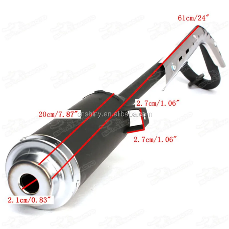 Универсальный глушитель выхлопной трубы для внедорожника труба мотоцикла 110cc 125cc