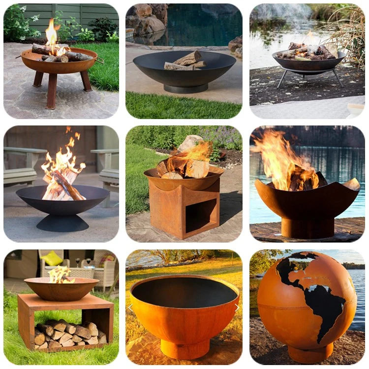 Iso9001 Corten Steel Fire Pit Professional Factory Cast Iron Mild Steel