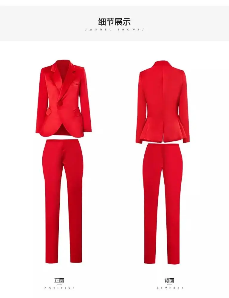 Venta al por mayor ropa de mujer traje de color azul de la Oficina - Main Image