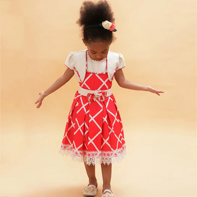 Оптовая продажа; вечерние новейший дизайн; Модное детское кружевное платье для дня рождения