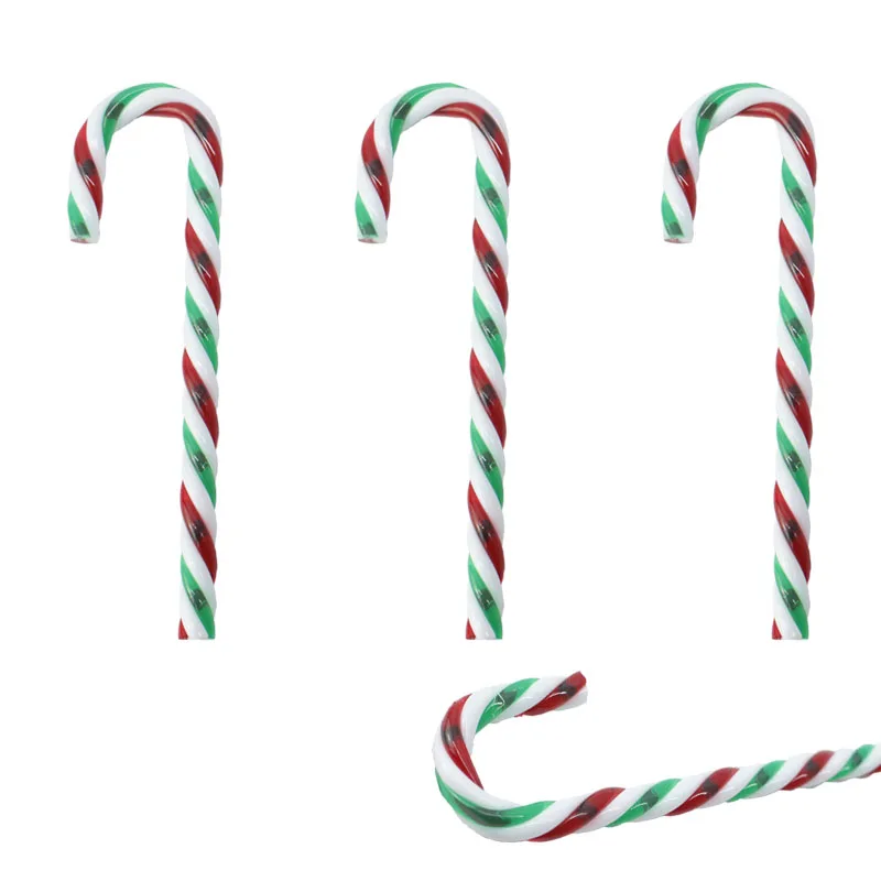 Рождественский костыль из пластика с узором карамельной трости и висячие украшения Рождественская трость аксессуары висит для рождественской вечеринки