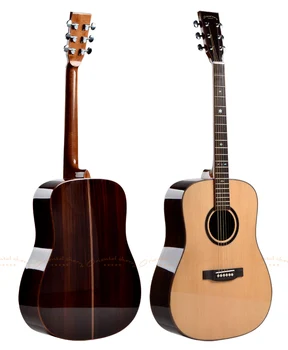 Chinese spruce and rosewood acoustic guitar wholesale China