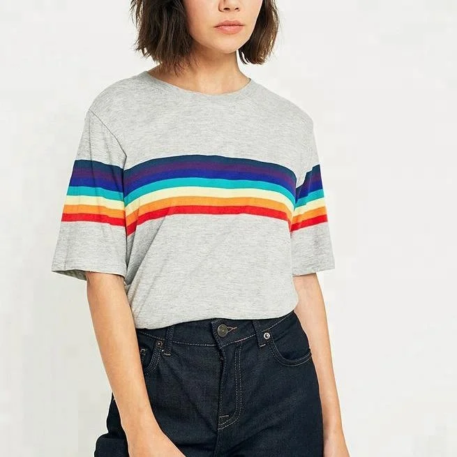 rainbow striped t shirt