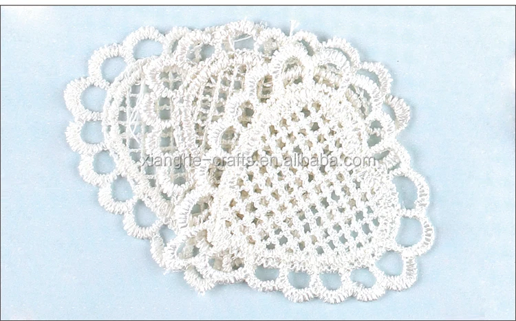 Сделай Сам вязание крючком в форме сердца кружево doily белый хлопок для украшения