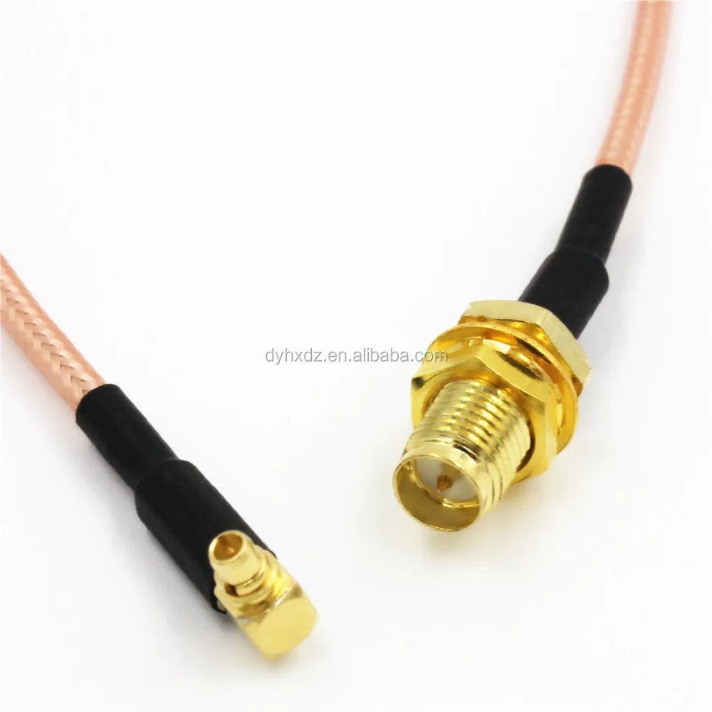 RP Sma Rg316 15cm RF Cable Assembly RP SMA Female to MMCX Male Right Angle RG316 Pigtail Cable