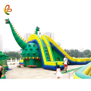 PVC Tarpaulin Dinosaur Design Inflatable Water Slide