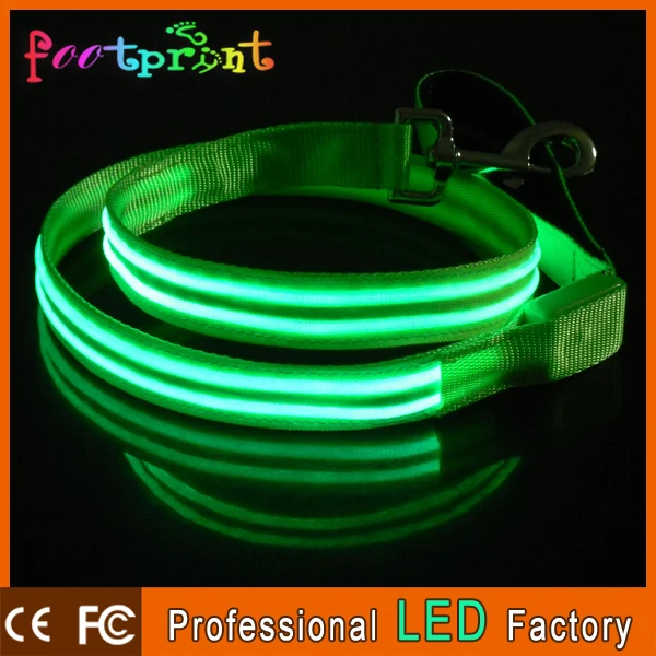 Из светодиодов мигающий аксессуары для собак ремни поводок