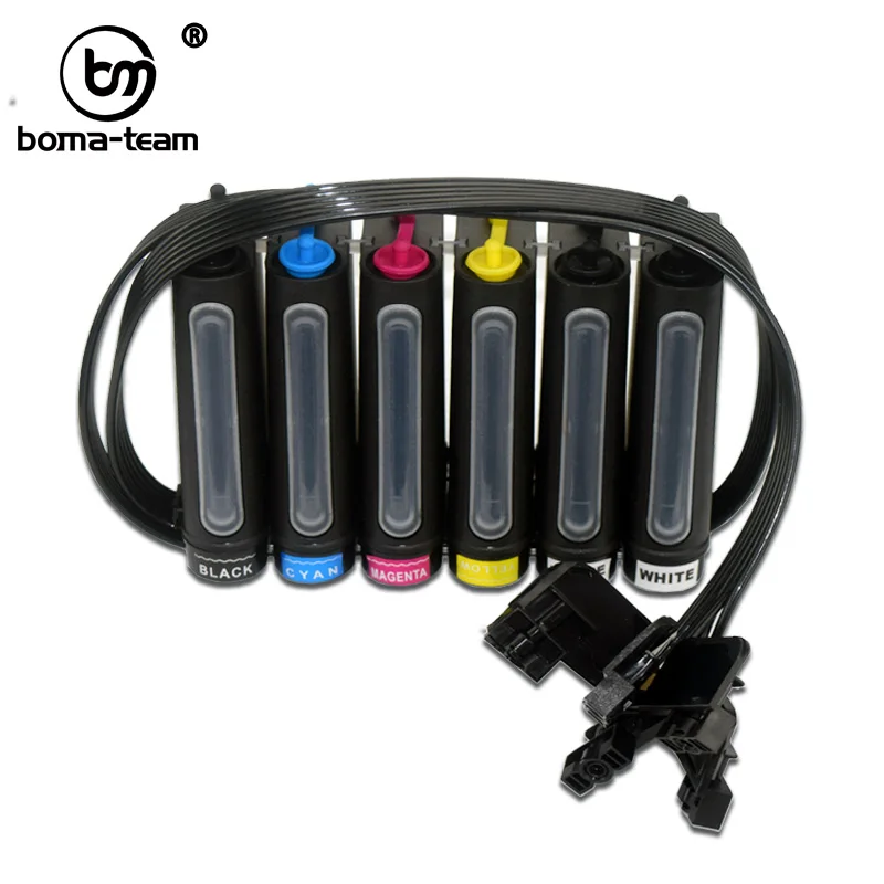 LED UV Ink Ciss Cis Continuous Ink Supply System for Epson L805 L800 R330 R230 R270 R290 T50 1390 1400 1410 1430 1500w Printers