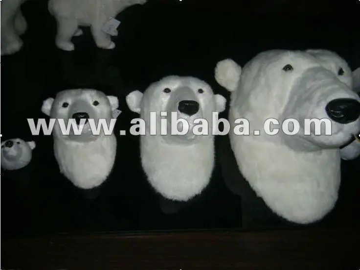 polar bear head mount