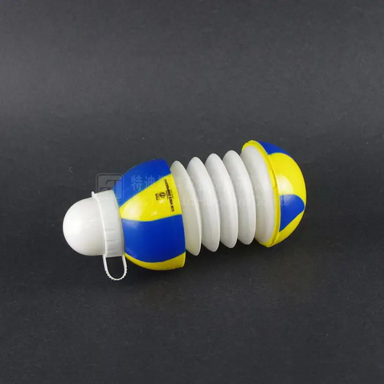 Accordion Water Bottle with Custom Logo/soccer Drinking Bottle for Kids