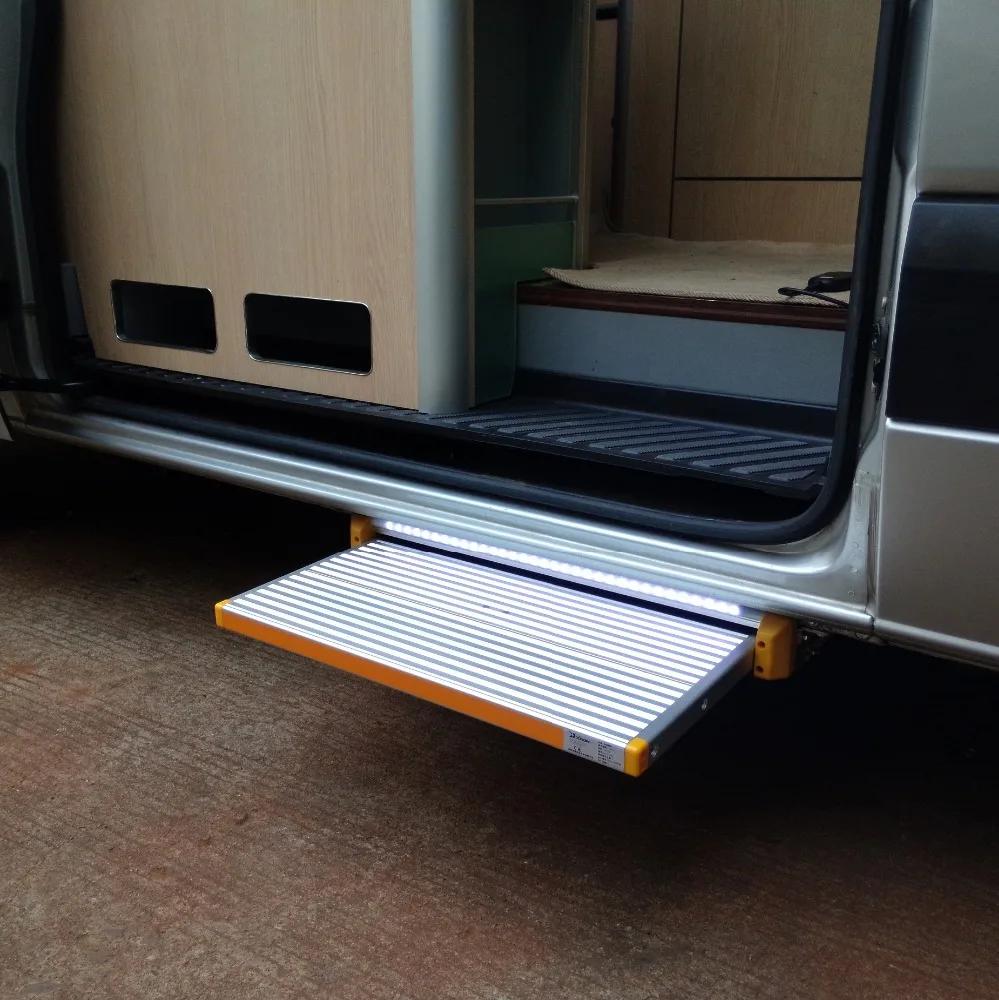 CE Certification Electric Aluminum Van Caravan Motorhome Travel Trailer  Camper RV Sliding Step Entry Door Slide Foot Step
