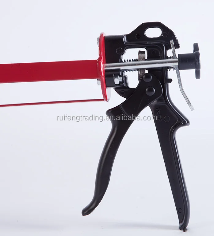 3 Rods 380ml Aluminum Handle Dual-Component Manual Epoxy Applicator Adhesive Caulking Gun 12:1 6:1 Drive Force 1800N