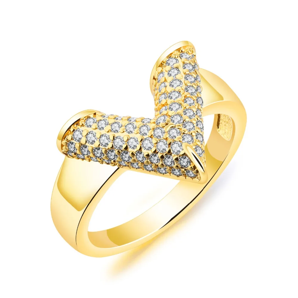 18 New Latest Golden Letter V Ring Design For Women Buy V Ring Letter V Rings Golden Rings Product On Alibaba Com