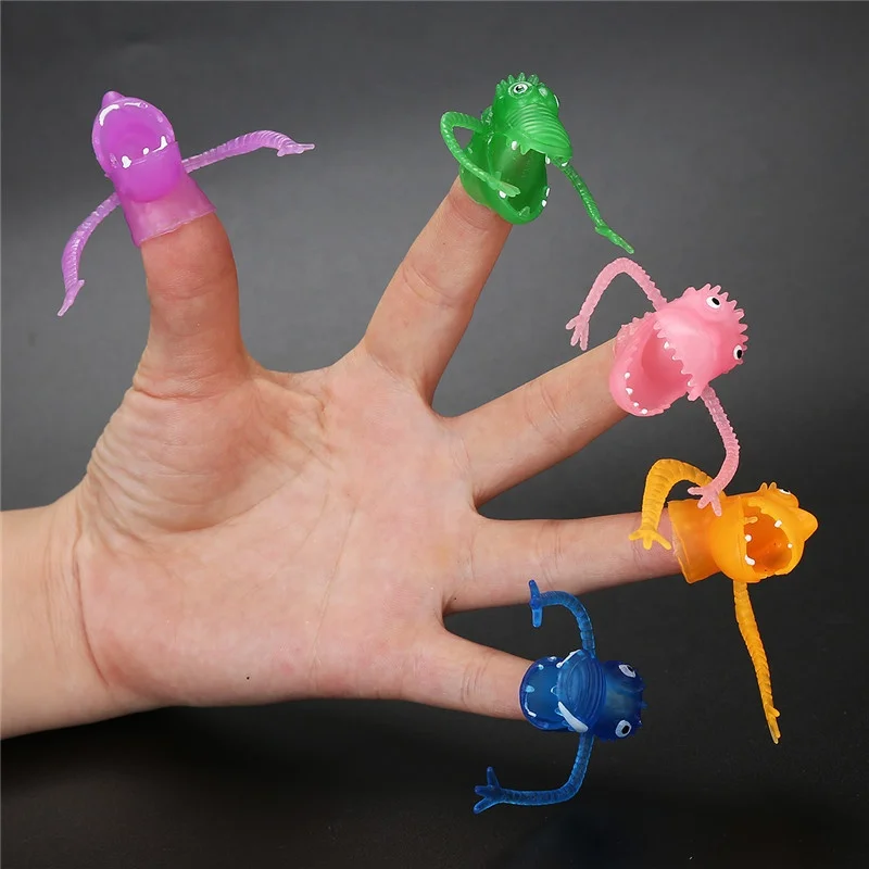 10Pcs/Set Finger Puppets Plastic Dinosaur Finger Toys Mini Gashapon Kids Toy RS 