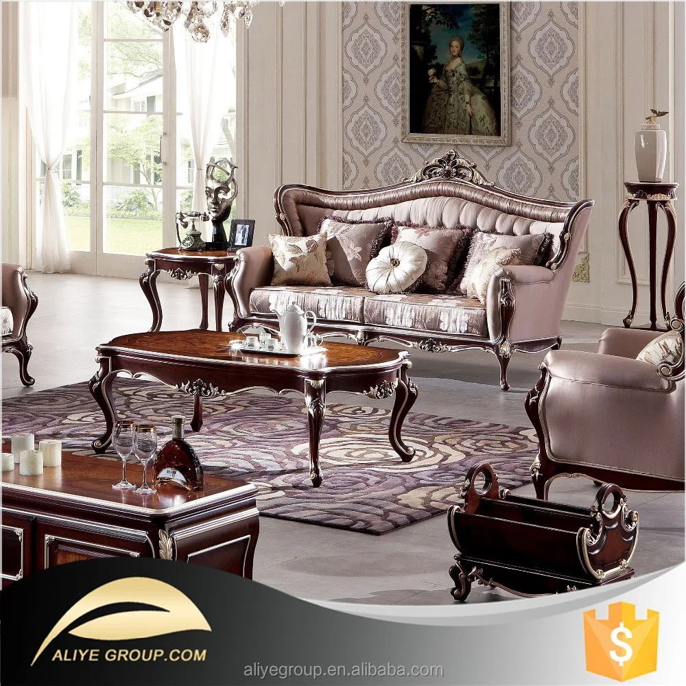 As18 Asian Style Living Room Furniture And Floral Facric Sofa Set