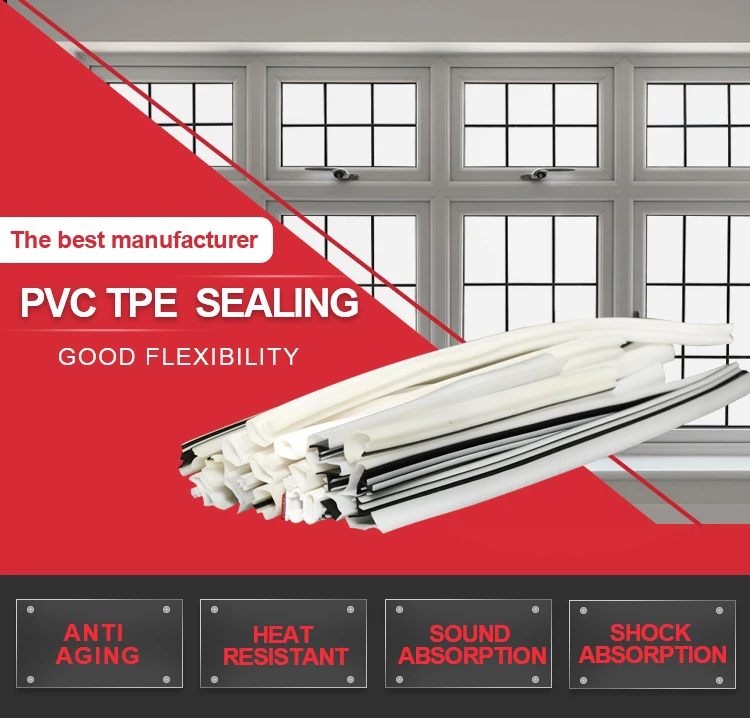 Low Price Straight Edge Trim PVC Sealing Strip Waterproof strips For Shower Door