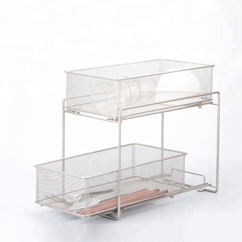 Современные кухни и ванной комнаты 2 уровня кабинетные ящики железная сетка раздвижные корзина с выдвижными ящиками для хранения стойку