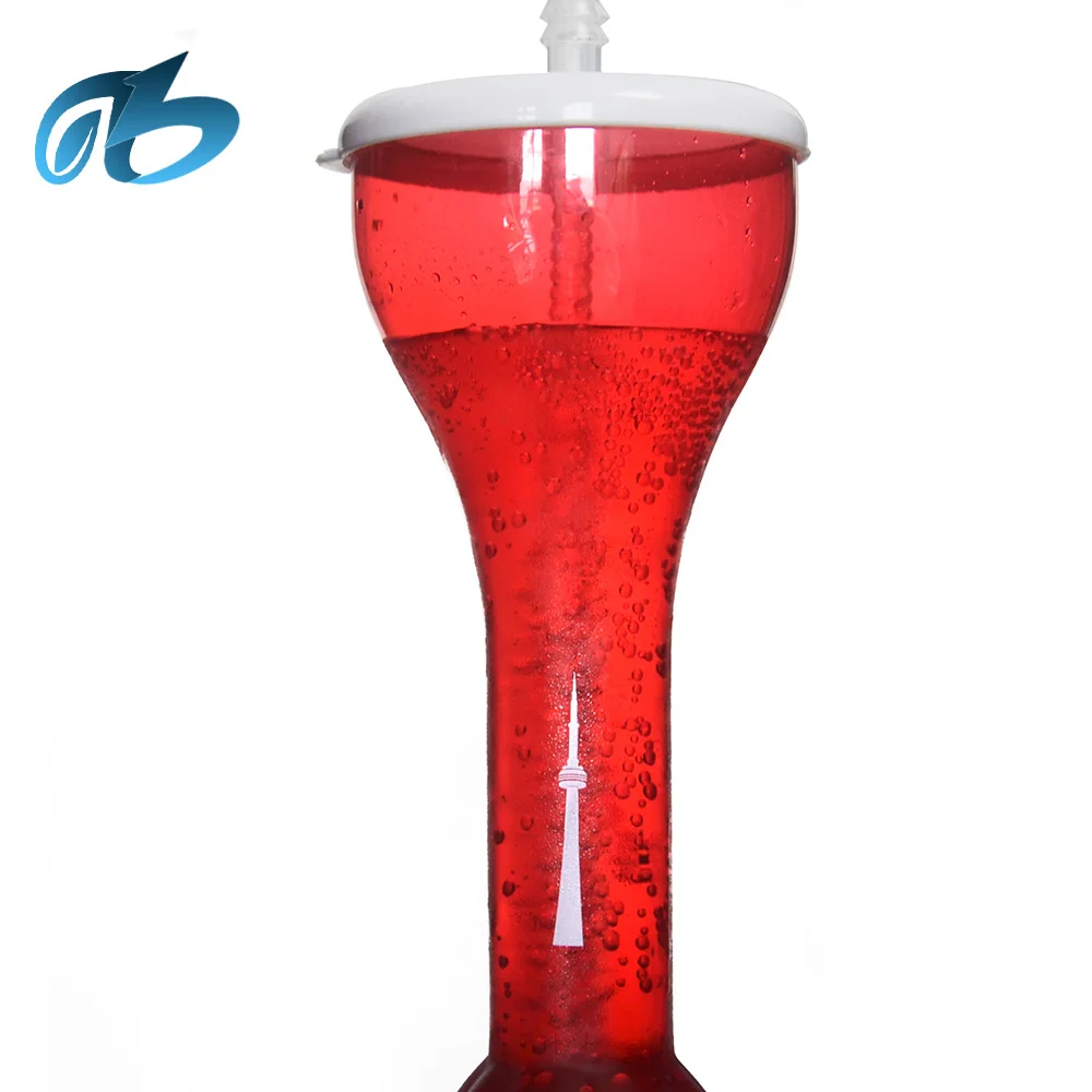 24 унции 500 мл пластиковая кружка для пива с длинным горлышком