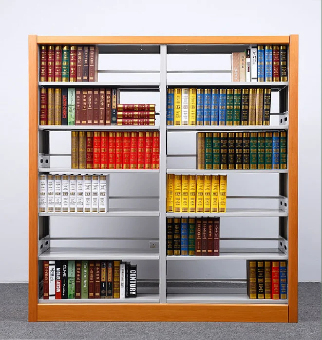 両面読書室用本棚、書店ラック、図書館棚、鉄製図書館家具、スチール製 両面読書室用本棚、書店ラック、図書館棚、鉄製図書館家具、スチール製