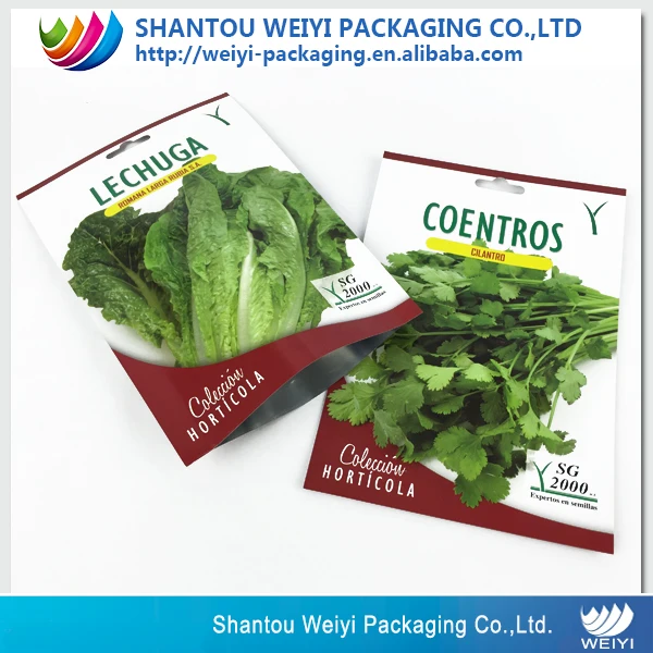 Custom Design Flower Seed Bag Vegetable Seed Packaging Bag