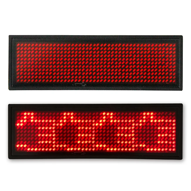USB Rechargeable Custom DIY Computer Software Programmable Mini Led Screen Name Badge