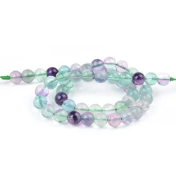 8mm Natural Fluorite Beads Strand Loose Natural Stone Beads for Bracelet Jewelry Making