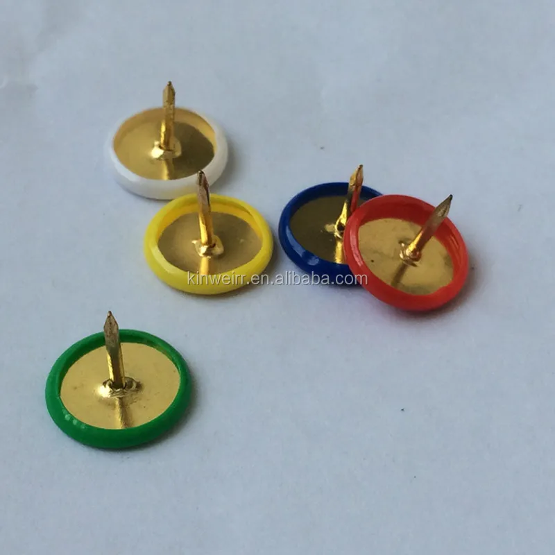 Пользовательские декоративные пластиковые покрытые оптом Цветные Плоские головки для большого пальца
