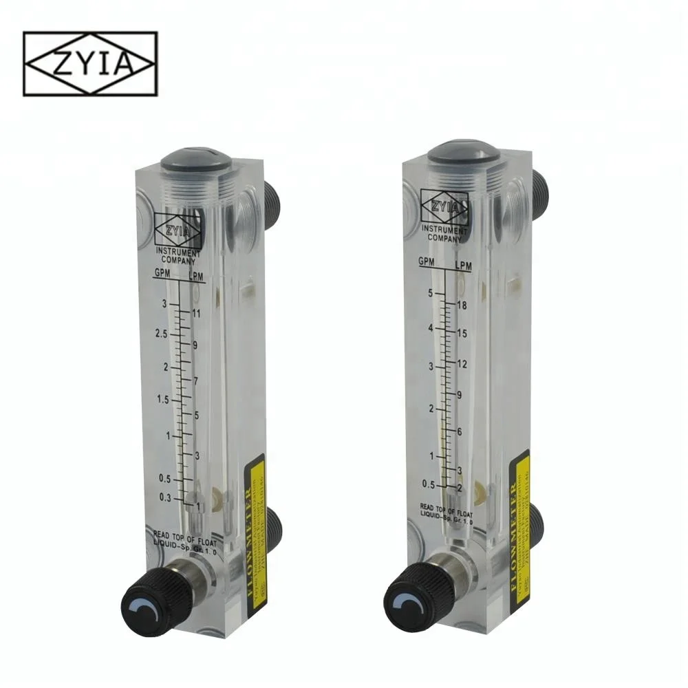 Zyia Panel Type Flowmeter Liquid Control Flow Meter With Valve