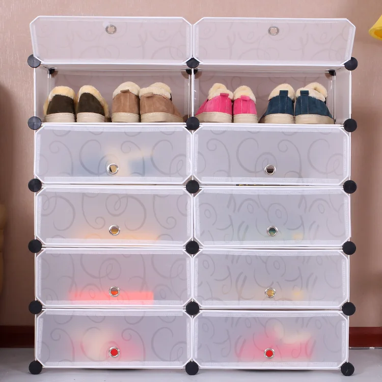 clear shoe cabinet