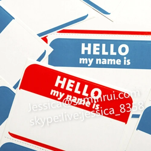 Hot Sale Hello My Name Is Stickers Printing Destructible Vinyl Eggshell Graffiti Stickers Customized Design Name Tags Buy Name Tag Do Not Remove Unique Name Tag Design Product On Alibaba Com