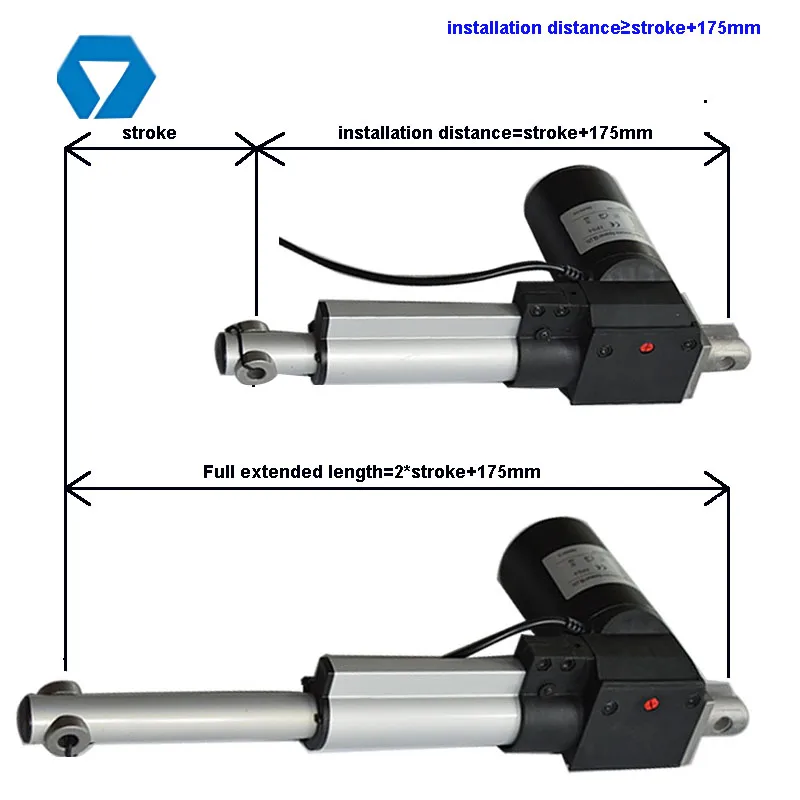 Table Bed Tv Lift Use Push 8000N Pull 6000N 24V Linear Actuator with Wireless Remote Control