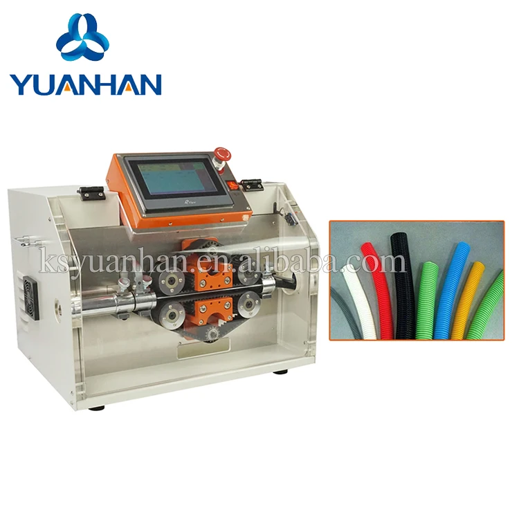 High Precision Tube Cutting Machine With Rotary Blades Knife Corrugated PE PVC Plastic Hose Cutter