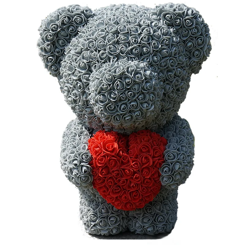 flower bear with heart