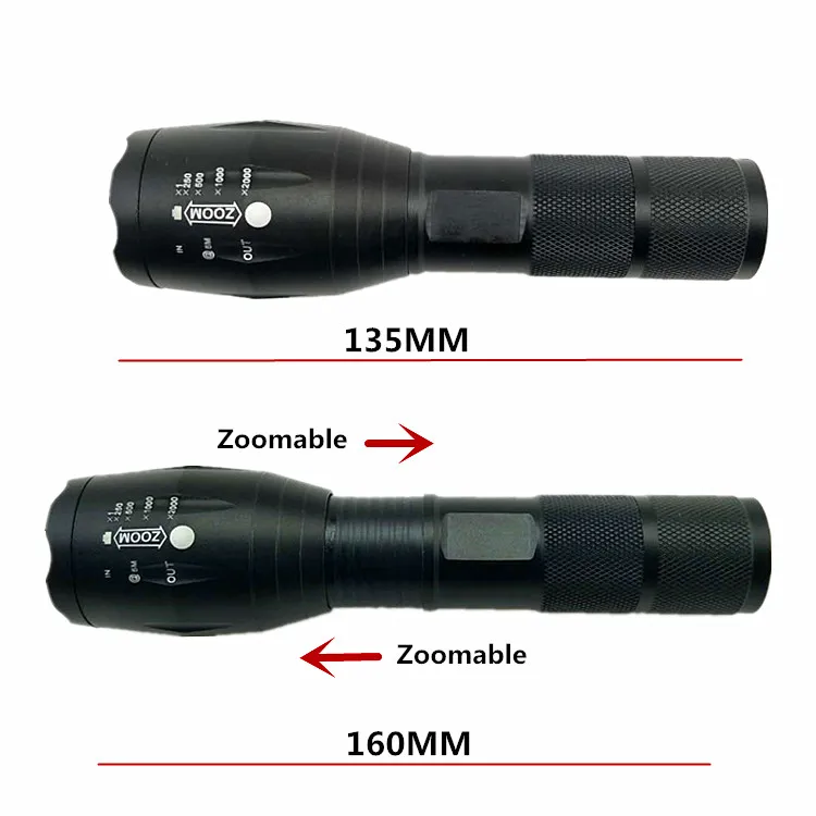 
Сделанный в Японии G700 Zoom 1000 люмен перезаряжаемый фонарик CE rohs 18650/3AAA 10 Вт XML T6 Водонепроницаемый тактический фонарь 