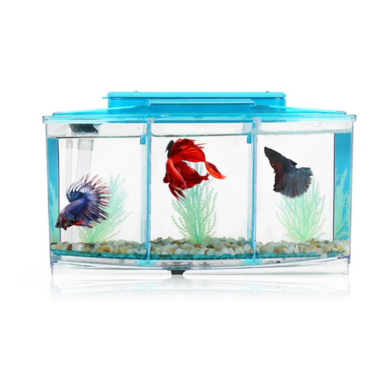 3-Piece Betta Fish Acrylic Tube Tunnel & Feeding Ring
