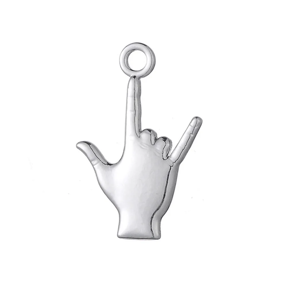 Silberfarbene Handgesten Gebardensprache Ich Liebe Dich Charms Buy Legierung Silber Anhanger Hand Geste Zeichen Sprache Anhanger Ich Liebe Sie Charme Product On Alibaba Com