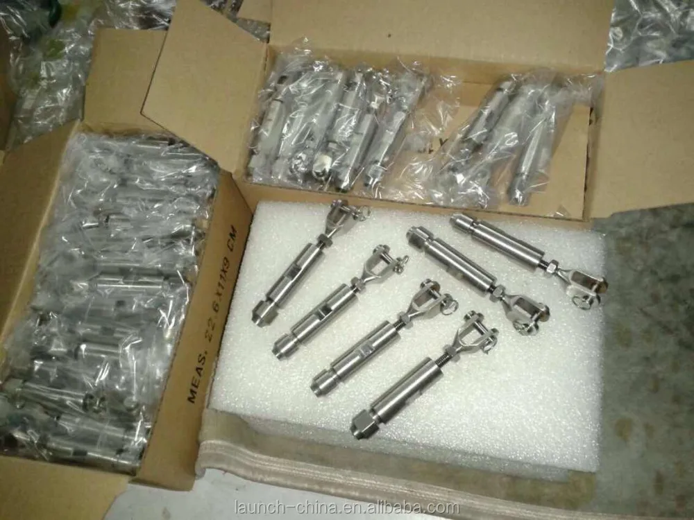 Stainless Steel End Terminal Wire Rope Fittings Cable Railings Kit Tensioner Fittings 3-6mm