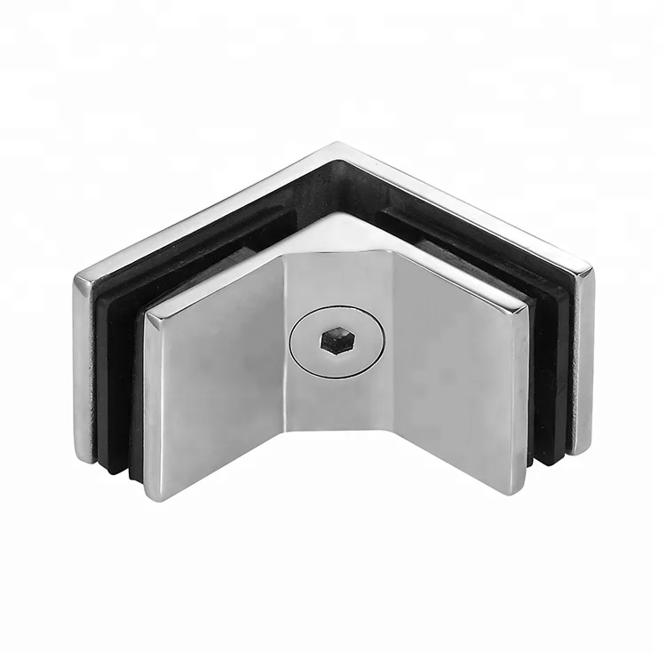 316 Stainless Steel Glass-to-Glass Sleeve-Over Corner Clamp for Glass  Railing