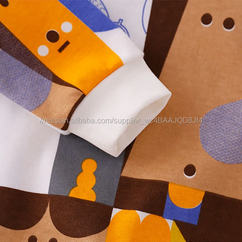 
 Sambede Красочные Детские Верхняя одежда с длинными рукавами и круглым вырезом из хлопка для маленьких мальчиков футбо SM7Q30522  