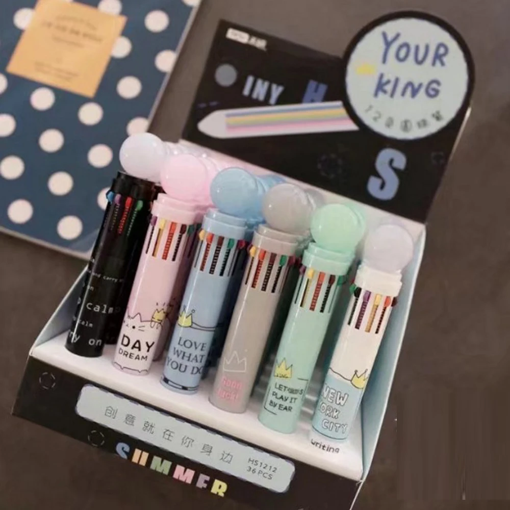 Maydahui 12-Pack Rugby Football Ballpoint Pens - 4-in-1 Multicolor Retractable Pens For School & Office