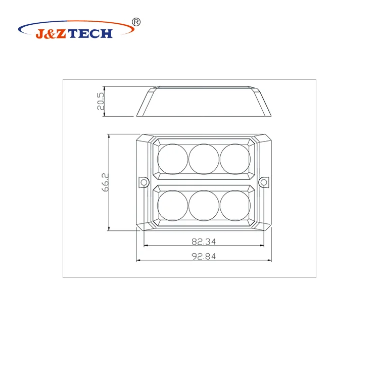Двухрядная светодиодная сигнальная лампа и вспышка со светодиодной подсветкой