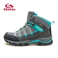 2016 Clorts Women Climbing Shoes Outdoor Boots HKM 823E F Suede Leather Hiking Boots Waterproof Non