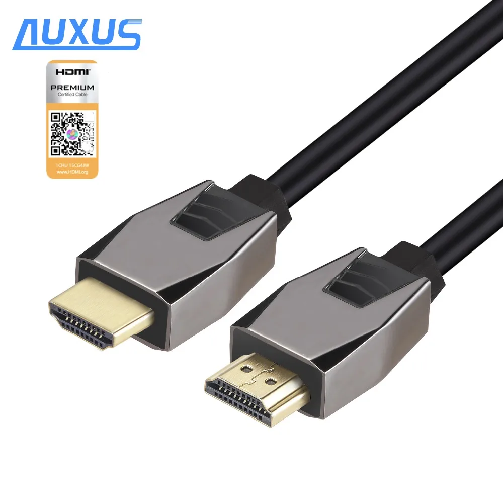Source Zinc Alloy 2m hi-end hdmi to with box plug EMI passed awm 20276 high speed on