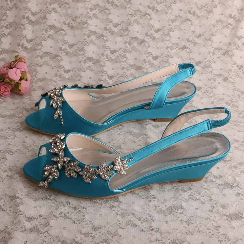Bridal Shoes Turquoise Wedge Shoes Wedge Turquoise Wedding Shoes